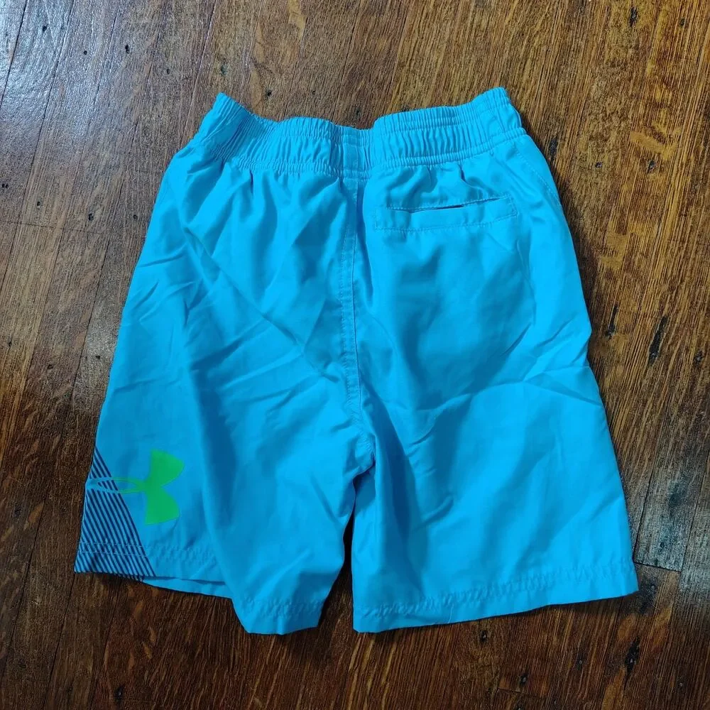 Under Armour Boys Light Blue Swimming Trunks Sz 5/T510
